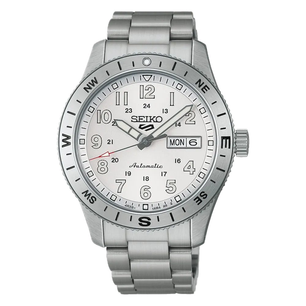 Seiko 5 Sports Field series 41mm, stainless steel, automatic, white men's watch HDB007K1